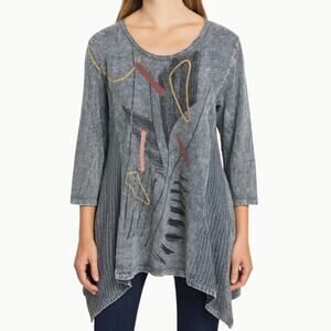 Jess & Jane Abstract Art Deco Tunic Top